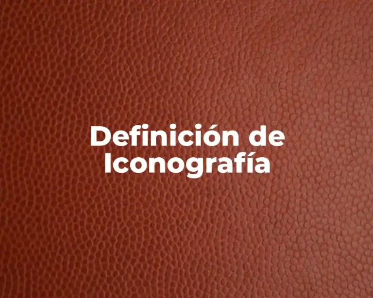Definición de Iconografía