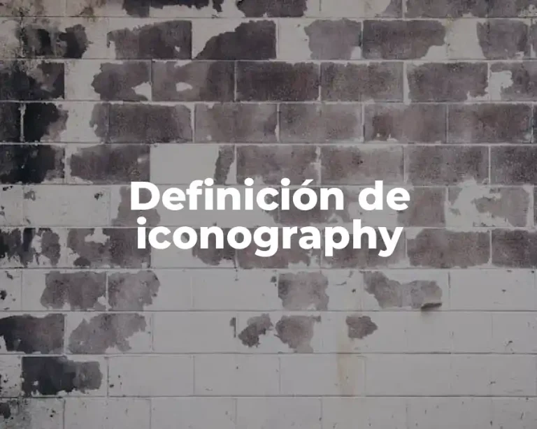 Definición de iconography