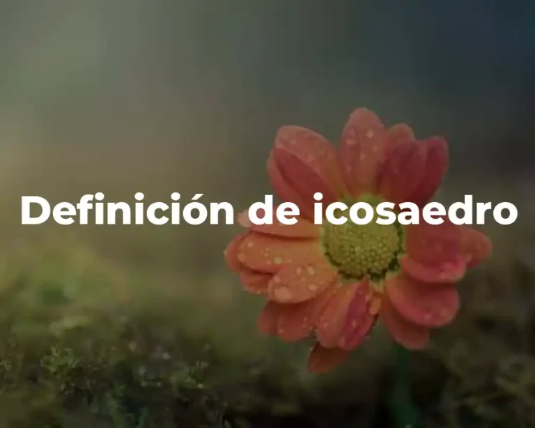 Definición de icosaedro