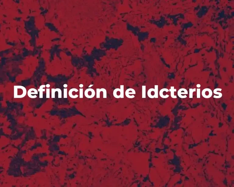 Definición de Idcterios