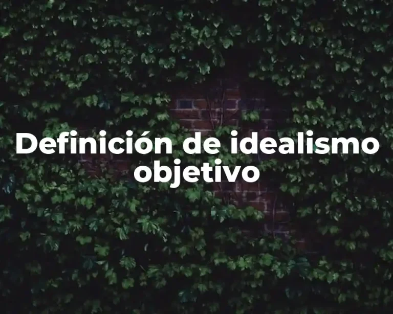 Definición de idealismo objetivo