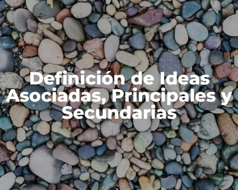Definición de Ideas Asociadas, Principales y Secundarias