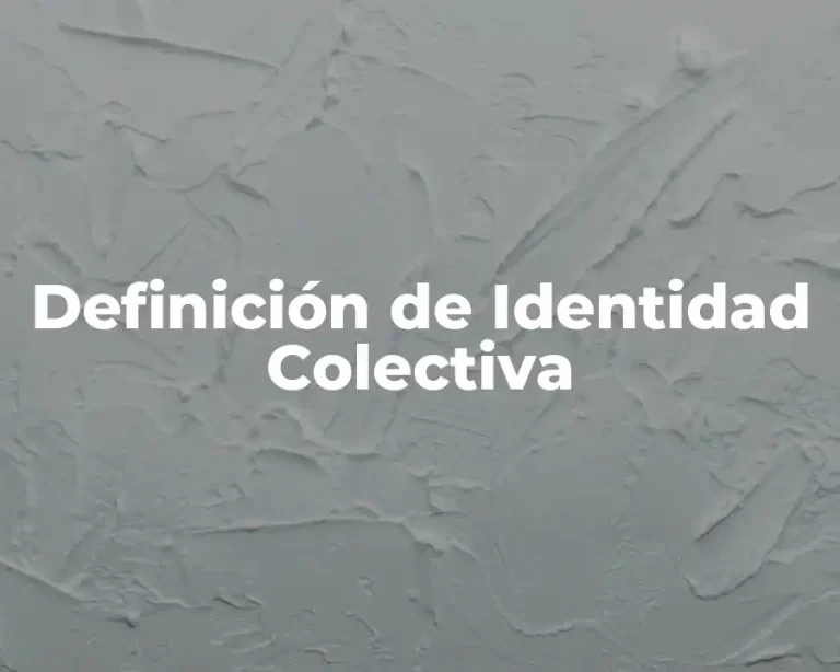 Definición de Identidad Colectiva