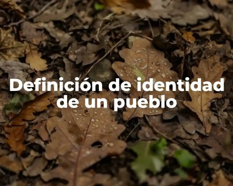Definición de identidad de un pueblo