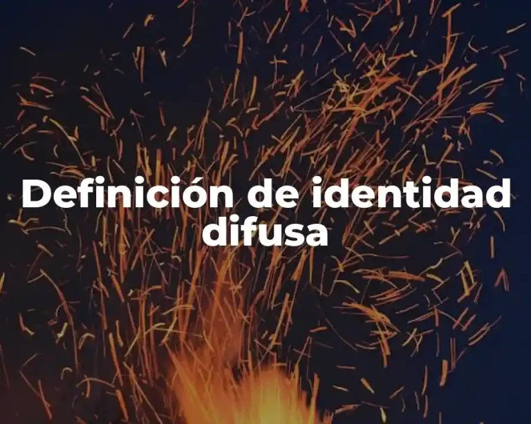 Definición de identidad difusa