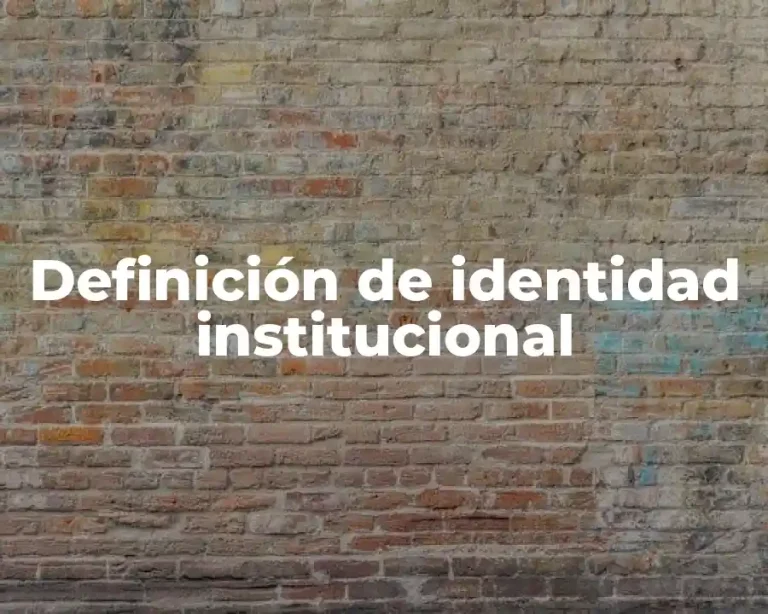 Definición de identidad institucional