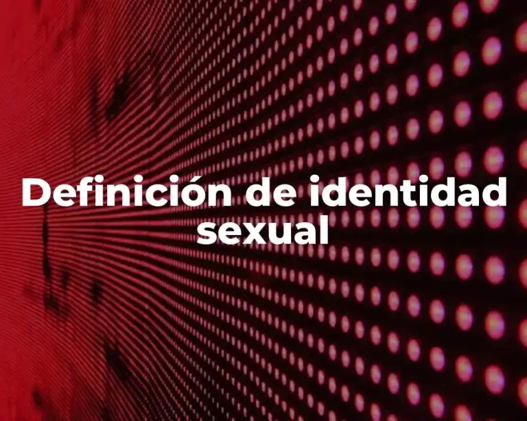 Definición de identidad sexual
