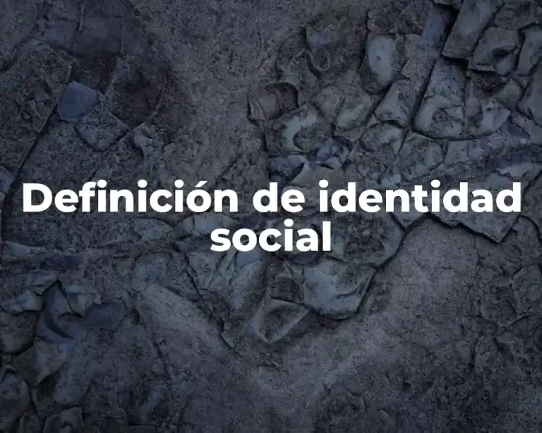 Definición de identidad social