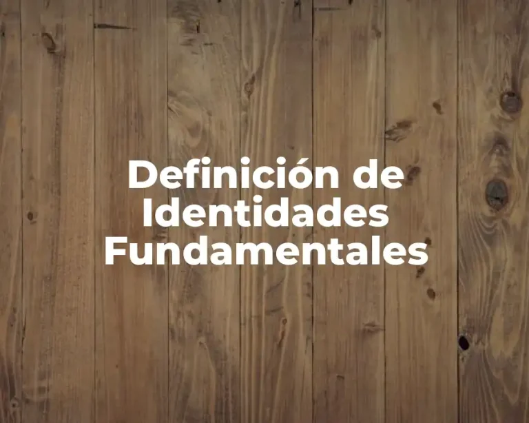 Definición de Identidades Fundamentales