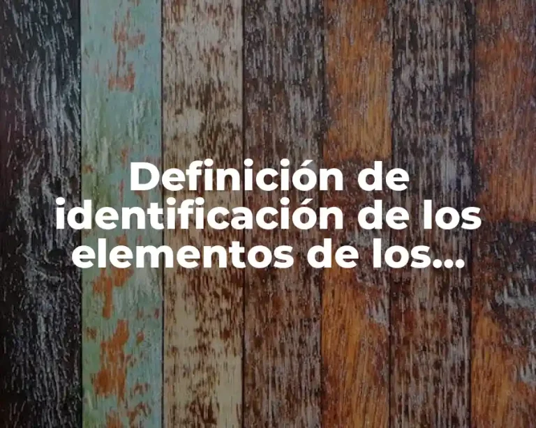 Definición de identificación de los elementos de los impuestos