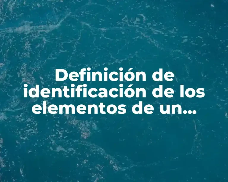 Definición de identificación de los elementos de un argumentación