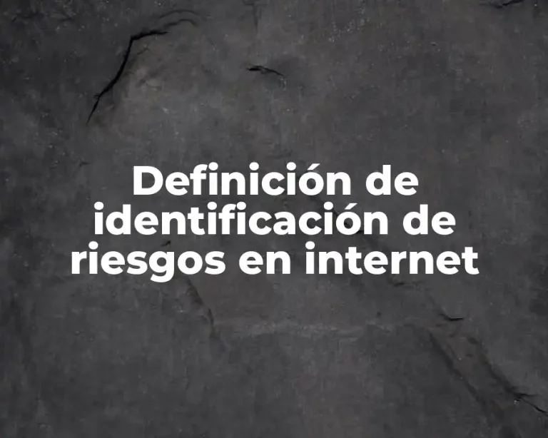 Definición de identificación de riesgos en internet