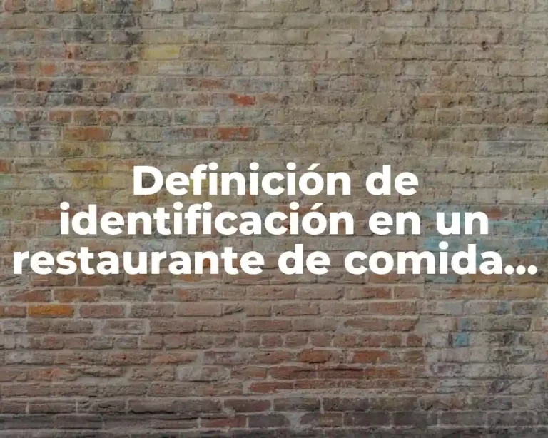 Definición de identificación en un restaurante de comida rápida