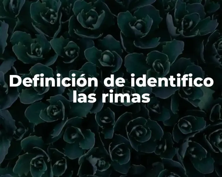 Definición de identifico las rimas
