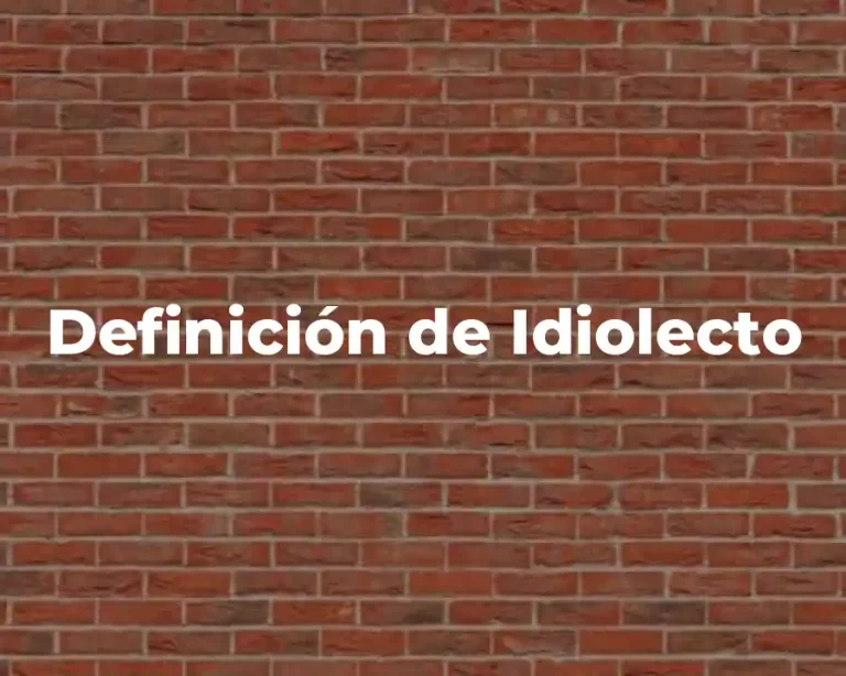 Definición de Idiolecto