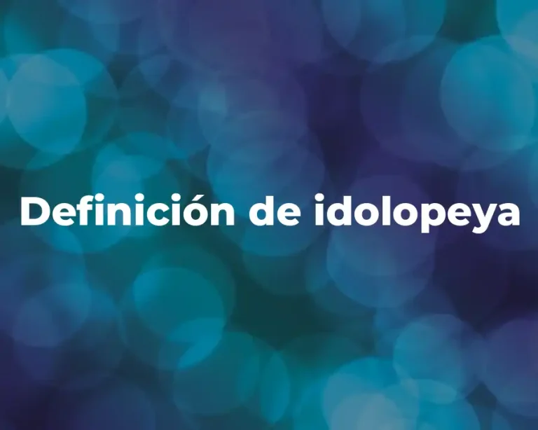 Definición de idolopeya