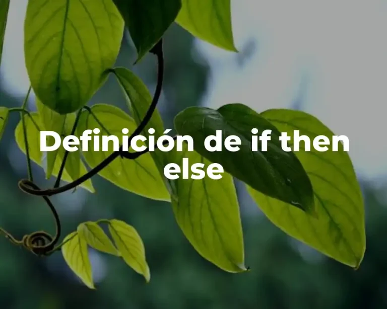 Definición de if then else