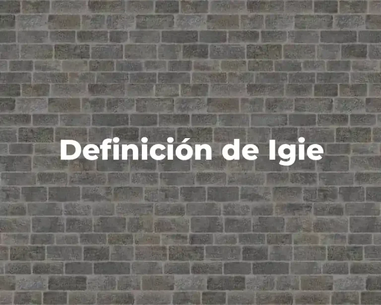 Definición de Igie