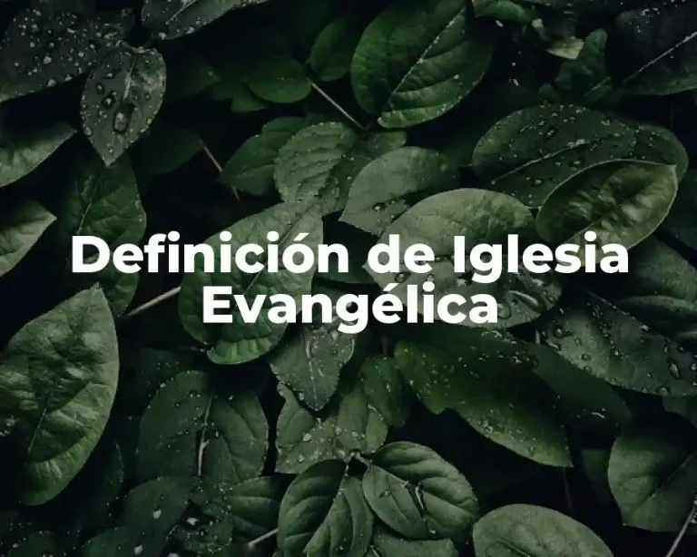 Definición de Iglesia Evangélica