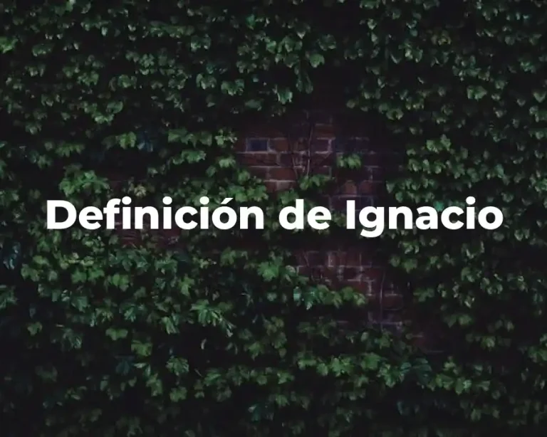Definición de Ignacio