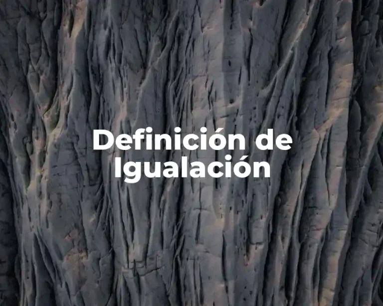 Definición de Igualación