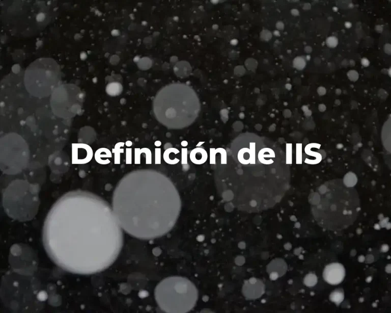 Definición de IIS