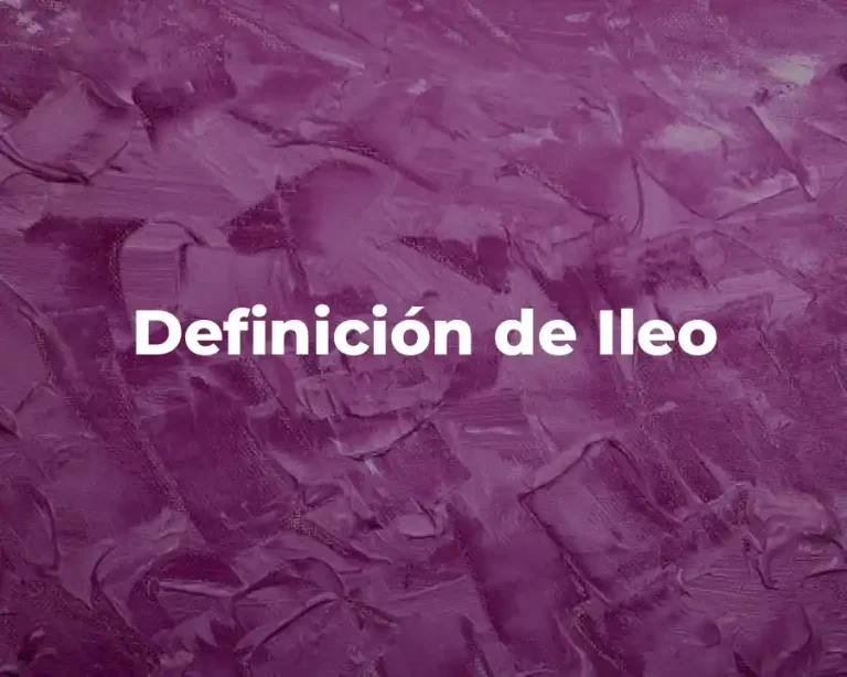 Definición de Ileo