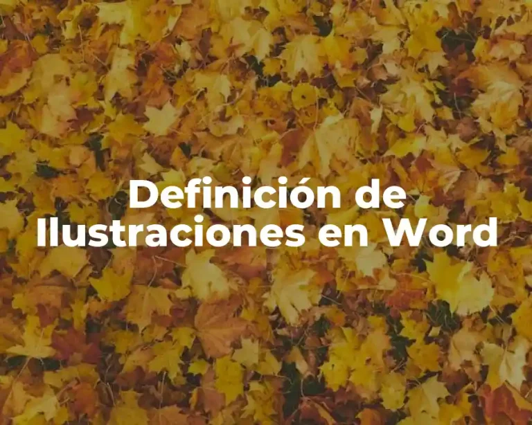 Definición de Ilustraciones en Word