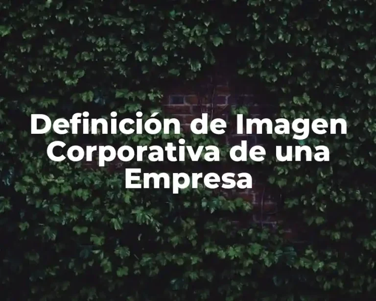 Definición de Imagen Corporativa de una Empresa