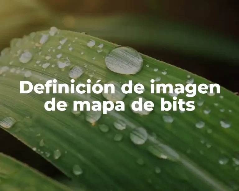 Definición de imagen de mapa de bits
