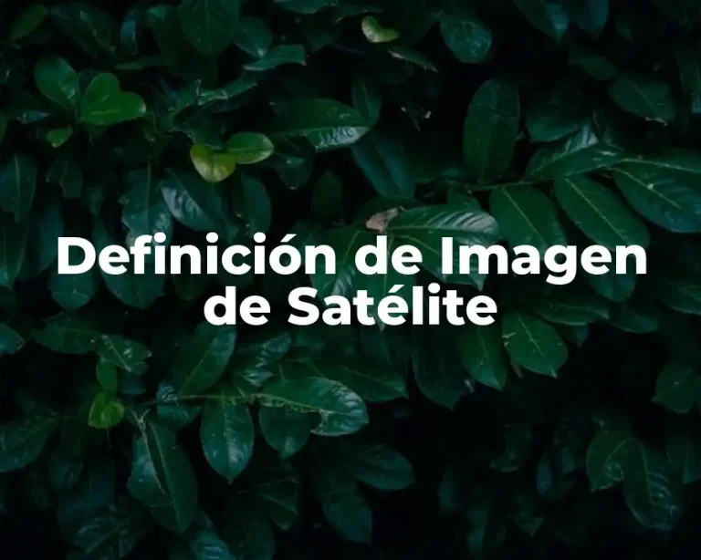 Definición de Imagen de Satélite