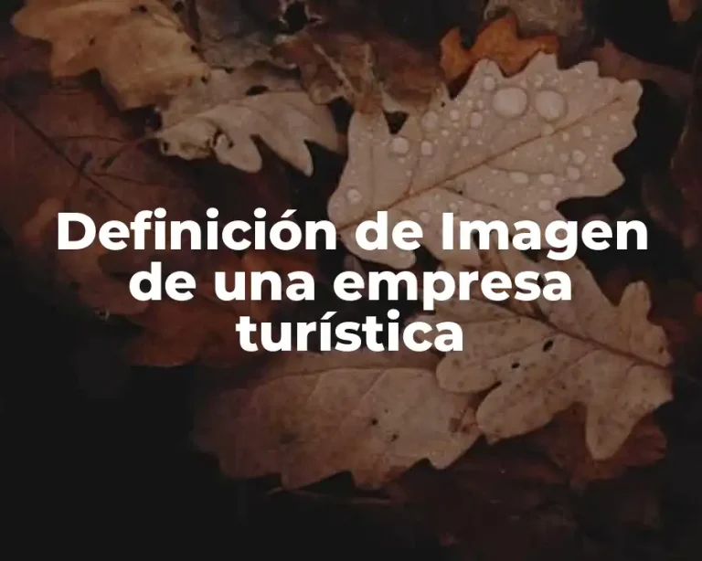 Definición de Imagen de una empresa turística