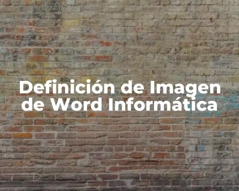 Definición de Imagen de Word Informática