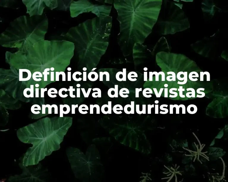 Definición de imagen directiva de revistas emprendedurismo