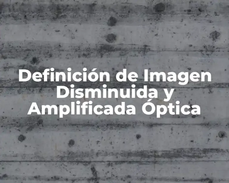 Definición de Imagen Disminuida y Amplificada Óptica