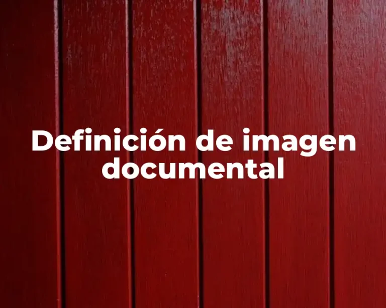 Definición de imagen documental