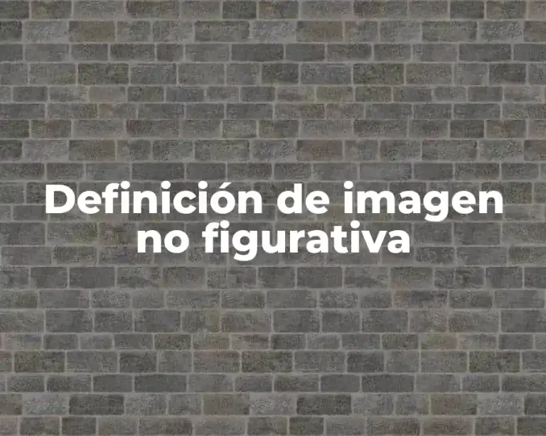 Definición de imagen no figurativa