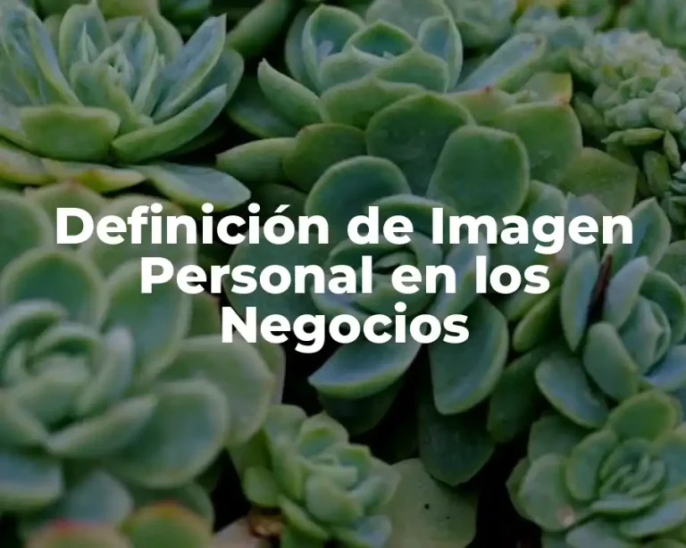 Definición de Imagen Personal en los Negocios