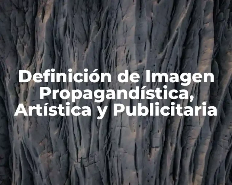 Definición de Imagen Propagandística, Artística y Publicitaria