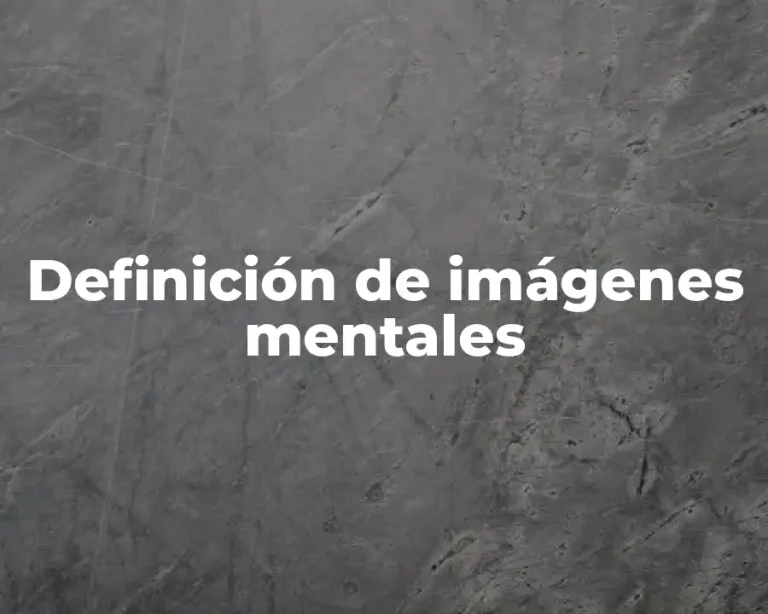 Definición de imágenes mentales