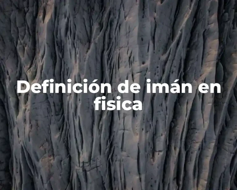 Definición de imán en fisica