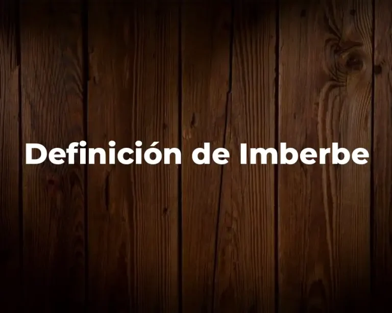 Definición de Imberbe