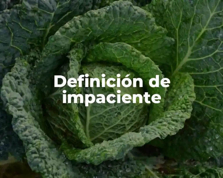 Definición de impaciente