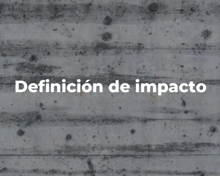 Definición de impacto