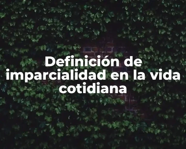 Definición de imparcialidad en la vida cotidiana