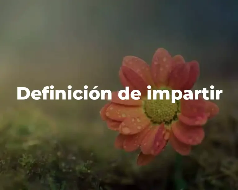 Definición de impartir