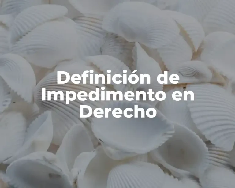 Definición de Impedimento en Derecho