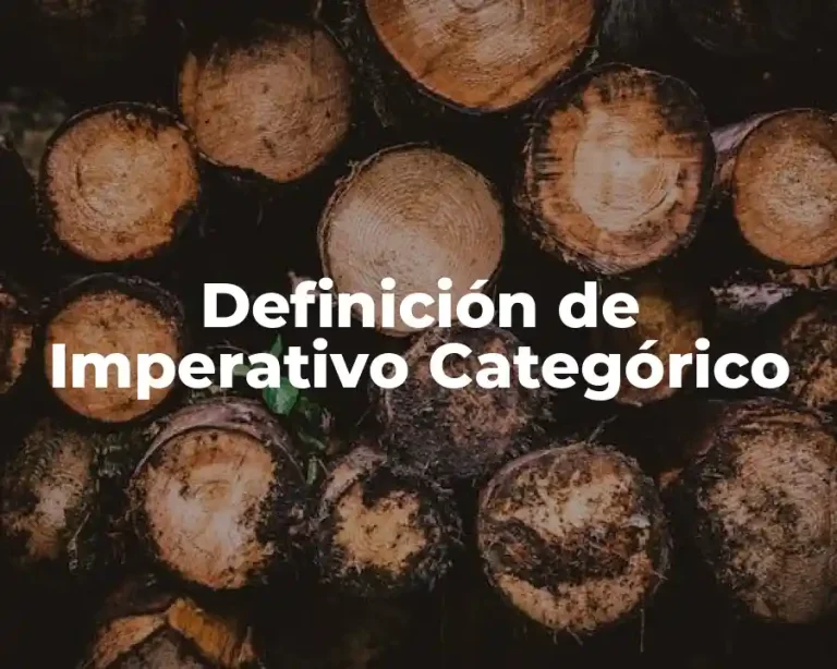 Definición de Imperativo Categórico