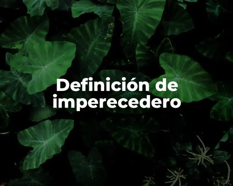 Definición de imperecedero