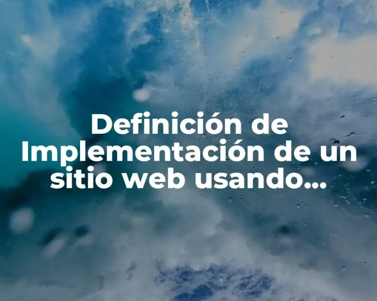 Definición de Implementación de un sitio web usando XAMPP